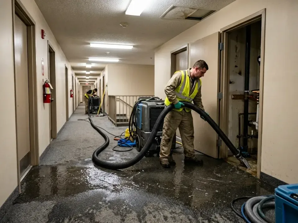 multi-unit-apartment-hallway-f-005 — frequently asked questions, Emergency Burst Pipe Water Extraction & Removal in Merriam…